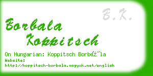 borbala koppitsch business card